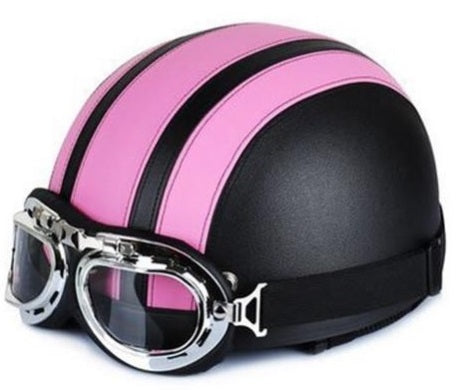 Helmets goggles motorcycle leather vespa helmet open half face men women