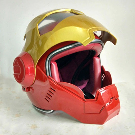 Marvel helmet superhero motorcycle helmets gold red plating