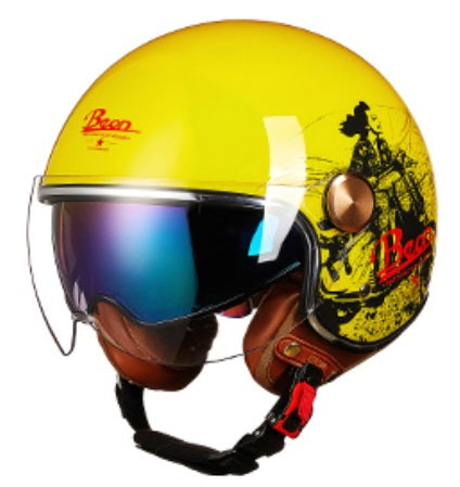 Vintage motorcycle helmets retro Vespa helmet twin shield scooter motorbike