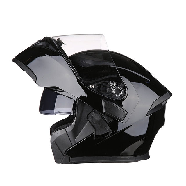 Motorcycle helmet racing helmets full face Bluetooth headset led warning light sun visor safety never slacks