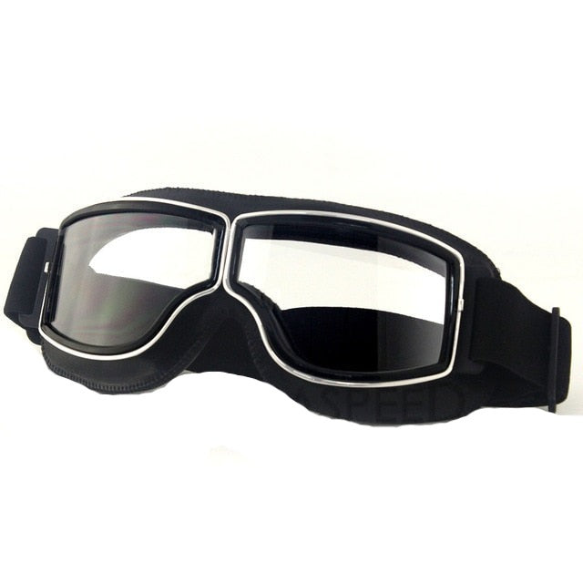Vintage motorcycle goggles retro pilot style retro motocross glasses helmet scooter vespa