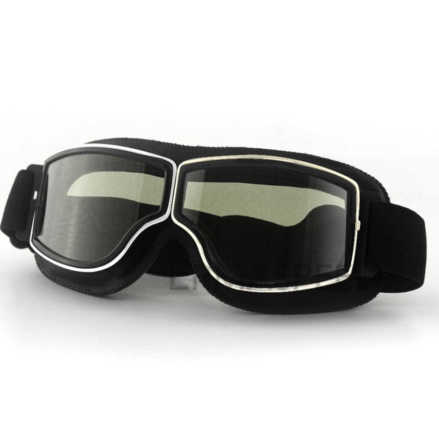 Vintage motorcycle goggles retro pilot style retro motocross glasses helmet scooter vespa