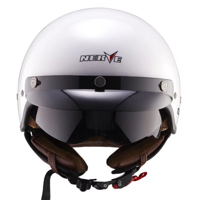 Vintage vespa helmet retro motorcycle helmets fiberglass jet style black white