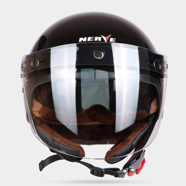 Vintage vespa helmet retro motorcycle helmets fiberglass jet style black white