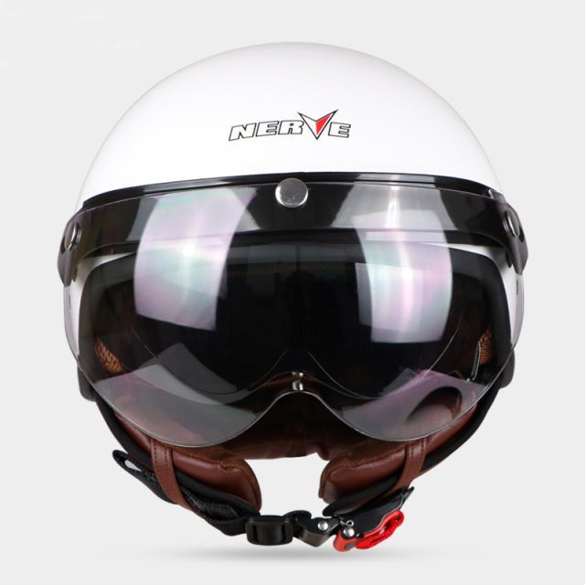 Vintage vespa helmet retro motorcycle helmets fiberglass jet style black white