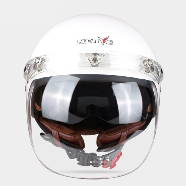 Vintage vespa helmet retro motorcycle helmets fiberglass jet style black white