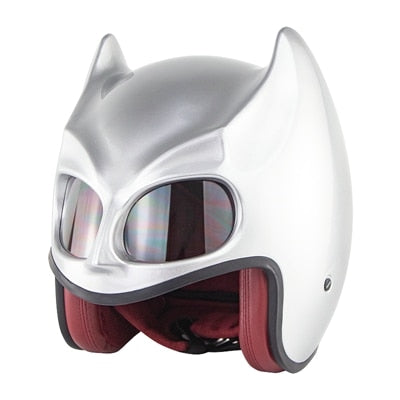 Bat man motorcycle helmets predator helmet dot approval open face bat ear design