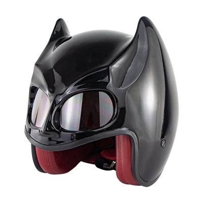 Bat man motorcycle helmets predator helmet dot approval open face bat ear design