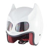 Bat man motorcycle helmets predator helmet dot approval open face bat ear design