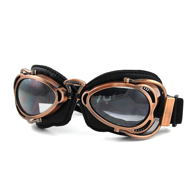 Vintage motorcycle goggles retro glasses Scooter Vespa helmet eye protect