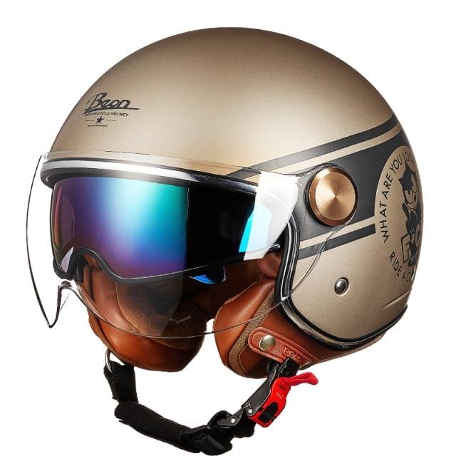 Vintage motorcycle helmets retro Vespa helmet twin shield scooter motorbike