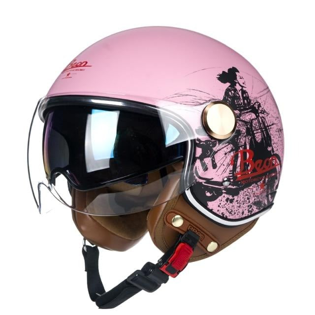 Vintage motorcycle helmets retro Vespa helmet twin shield scooter motorbike