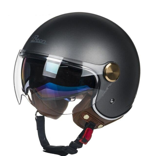Vintage motorcycle helmets retro Vespa helmet twin shield scooter motorbike