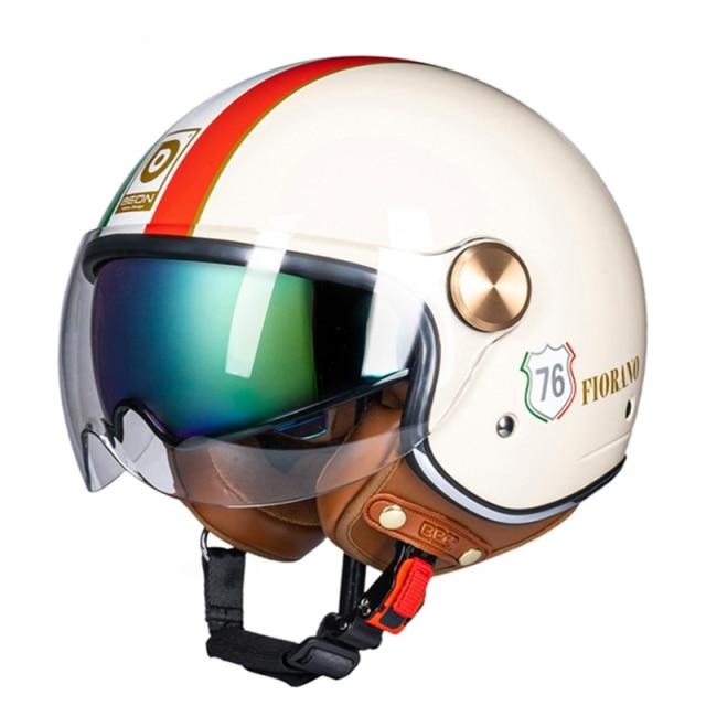 Vintage motorcycle helmets retro Vespa helmet twin shield scooter motorbike