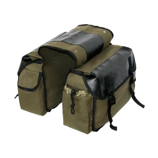 Motorcycle saddle bag Vespa touring vintage canvas bags mountain bike rear seats