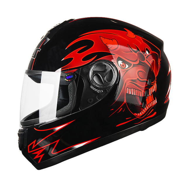 full face helmets skull motorcycle helmet double visor gear protective motorbike