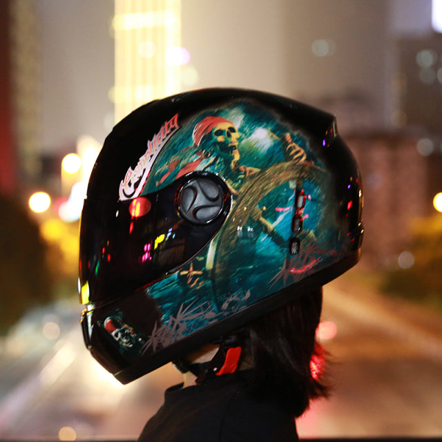 full face helmets skull motorcycle helmet double visor gear protective motorbike