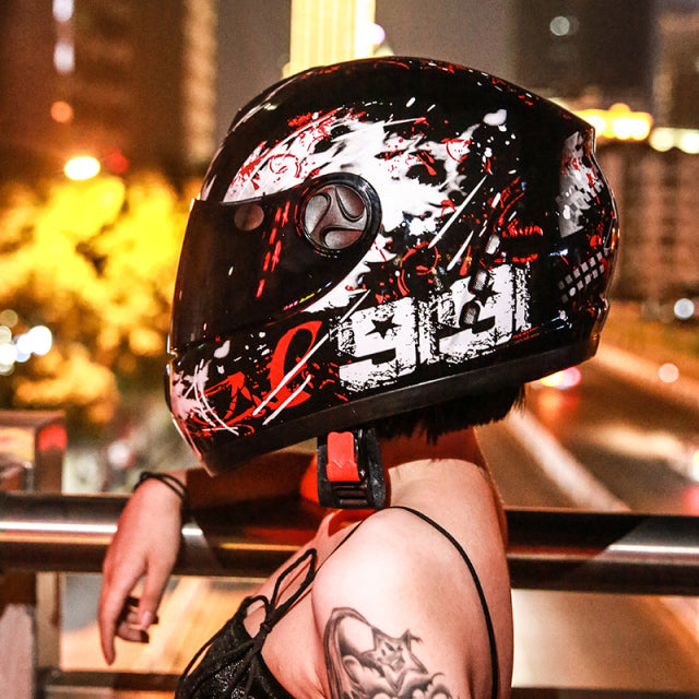 full face helmets skull motorcycle helmet double visor gear protective motorbike