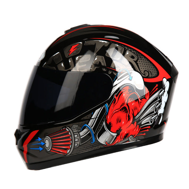 full face helmets skull motorcycle helmet double visor gear protective motorbike