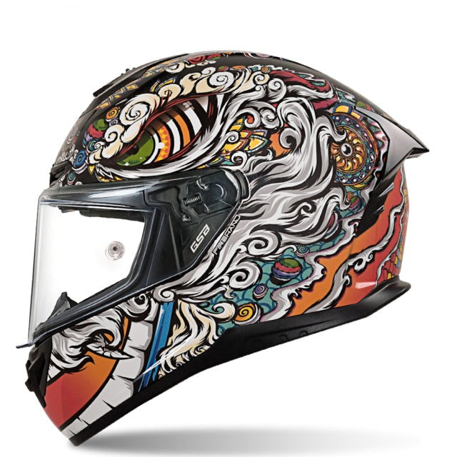 Full face vintage motorcycle helmet art design ABS shell Vespa helmets capacete de motocicleta