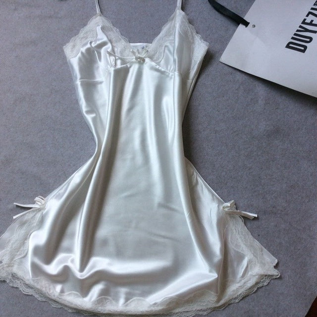 Sleepwear sexy lingerie for women silk lace nightdress sleepdress perfect