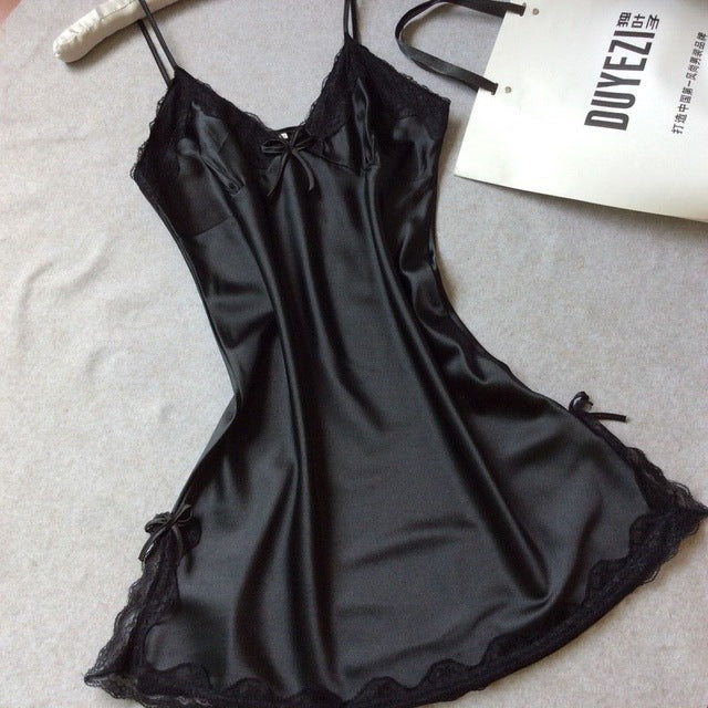 Sleepwear sexy lingerie for women silk lace nightdress sleepdress perfect