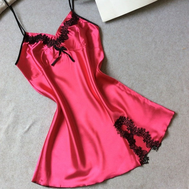 Sleepwear sexy lingerie for women silk lace nightdress sleepdress perfect