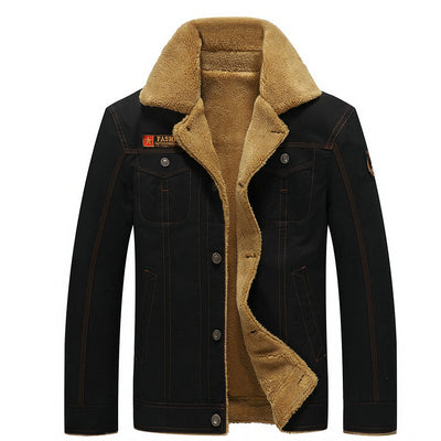 Air Force Pilot Jacket Men Warm Male fur collar tactical Mens Jacket Size 5XL
