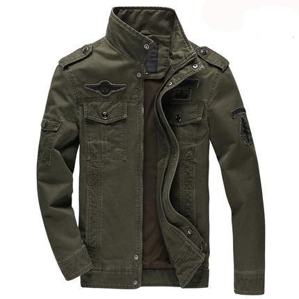 Military army jean jacket men air force one male clothing