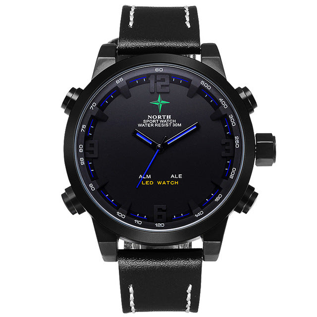 Men sports Waches Running LCD Wristwatch Analog Digital Reloj Hombre