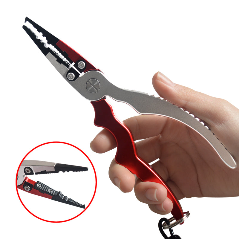 Fishing Pliers Split Ring Cutters Holder Tackle Sheath and Retractable Fishing Equipment