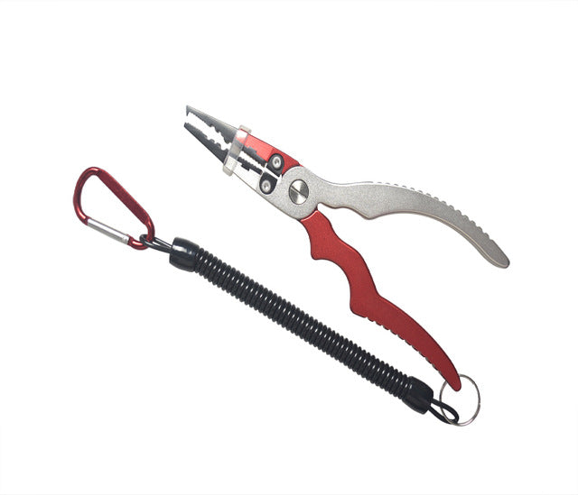 Fishing Pliers Split Ring Cutters Holder Tackle Sheath and Retractable Fishing Equipment