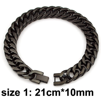 Rock bracelet men stainless steel hip hop bangle jewelry for party