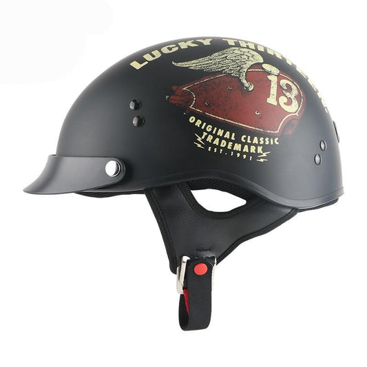 vintage half face scooter helmet cool skull motorcycle helmets retro motorcross