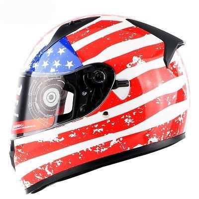 Vintage motorcycle helmet full face skull motorbike Vespa helmets dual lens racing