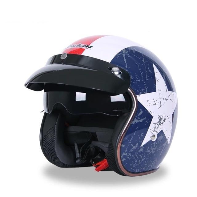 Scooter helmet retro vintage motorcycle helmets visor open face