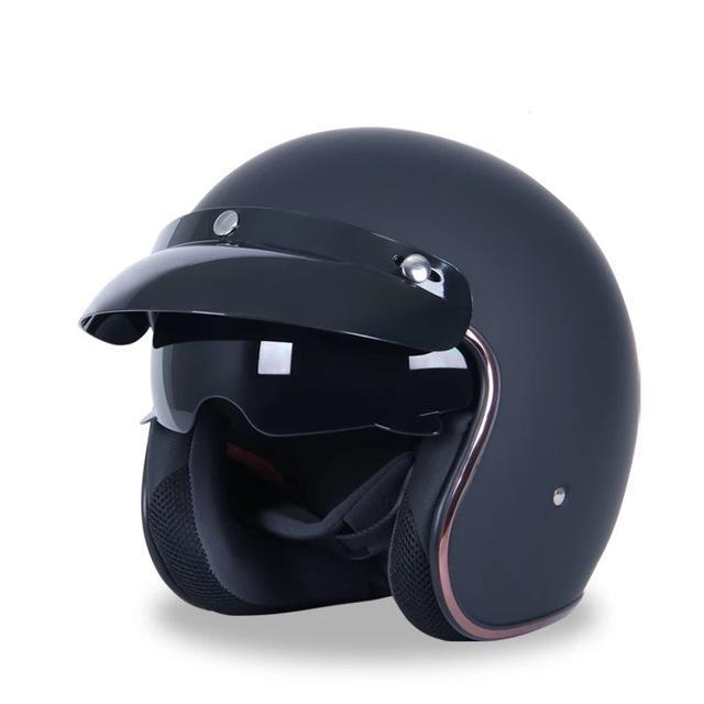 Scooter helmet retro vintage motorcycle helmets visor open face
