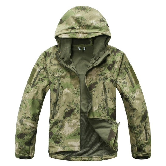 Army Military Tactical Jacket Men Camouflage Coat Soft Shell Plus Size 4XL Raincoat