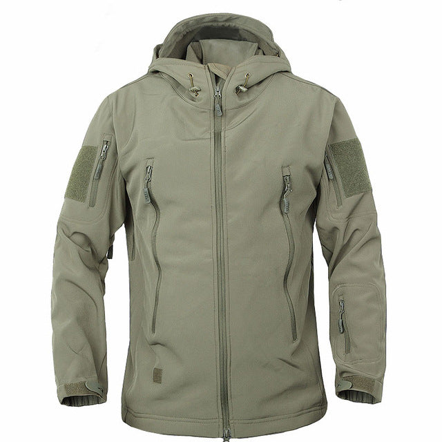 Army Military Tactical Jacket Men Camouflage Coat Soft Shell Plus Size 4XL Raincoat