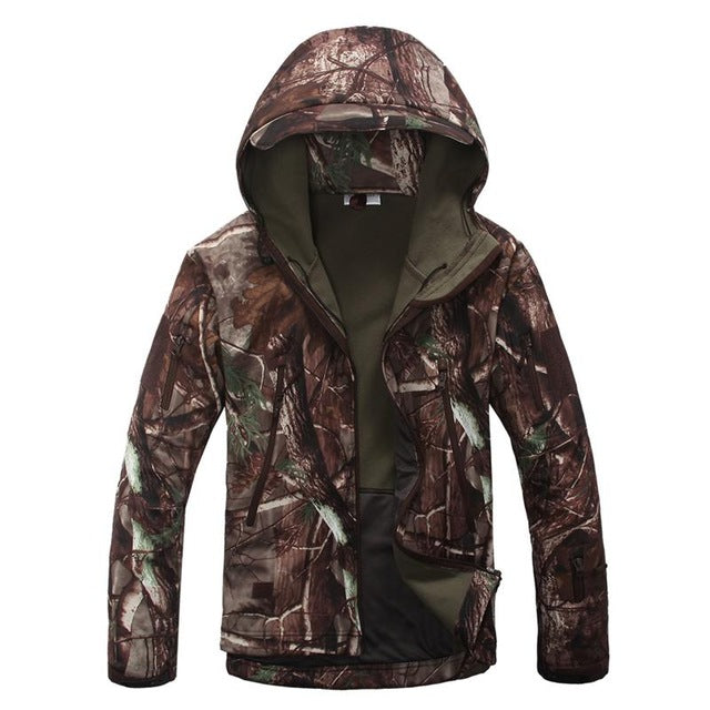 Army Military Tactical Jacket Men Camouflage Coat Soft Shell Plus Size 4XL Raincoat