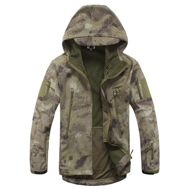 Army Military Tactical Jacket Men Camouflage Coat Soft Shell Plus Size 4XL Raincoat