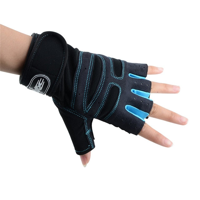 Gym gloves sport exercise fitness glove half finger body building training