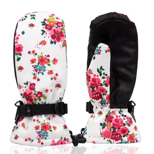 snowboard gloves ski skateboard glove warm vintage leather motorcycle riding waterproof women