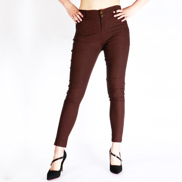 Skinny pants trousers push up pencil casual slim pants candy colour women fashion