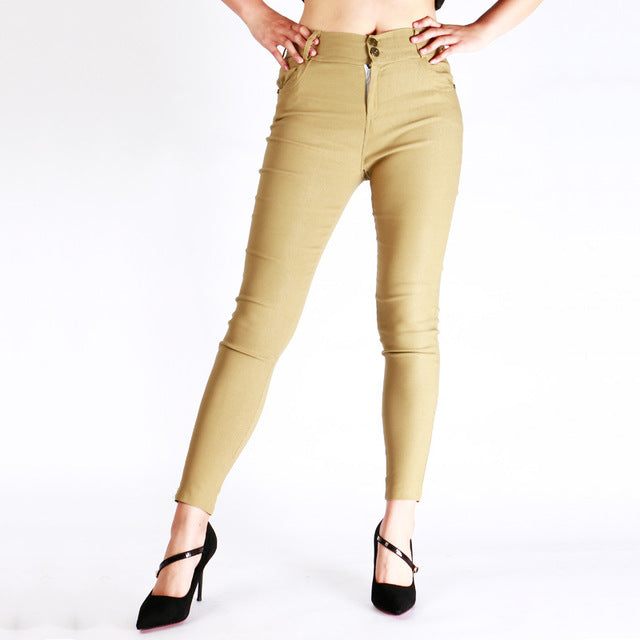 Skinny pants trousers push up pencil casual slim pants candy colour women fashion