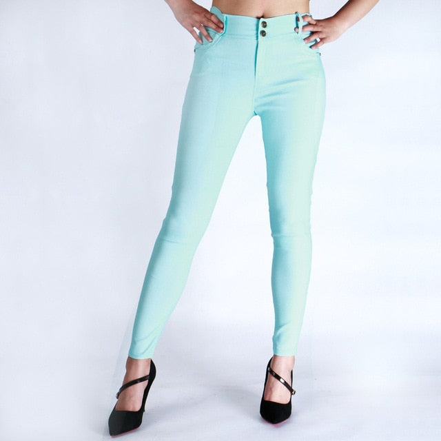 Skinny pants trousers push up pencil casual slim pants candy colour women fashion