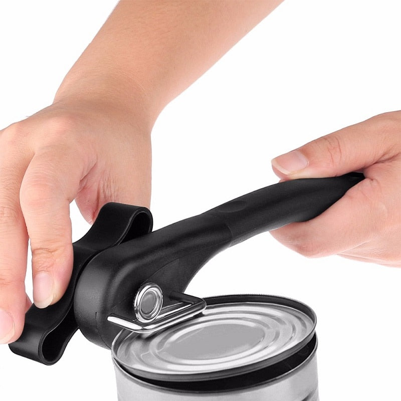 Can opener handheld metal effortless with turn knob easy kitchen tools