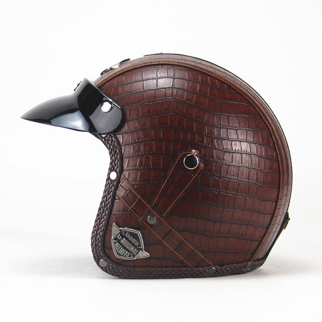 Vintage motorcycle helmets with goggles scooter vespa helmet open face