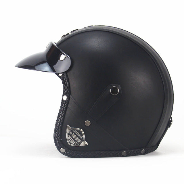 Vintage motorcycle helmets with goggles scooter vespa helmet open face