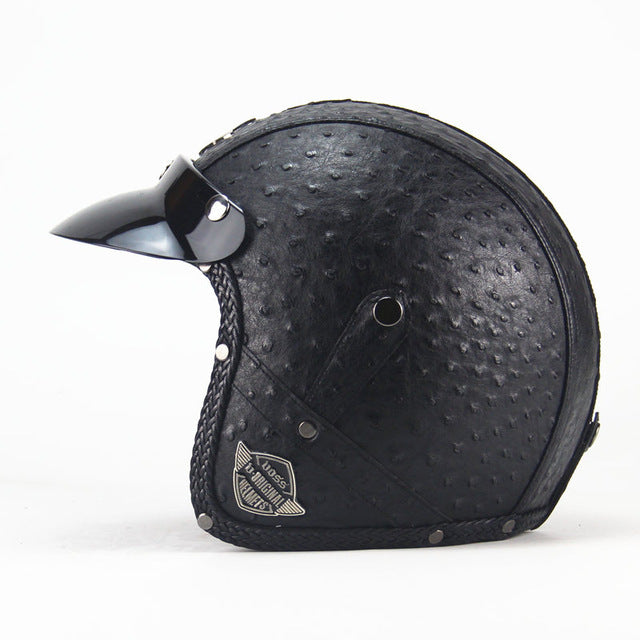 Vintage motorcycle helmets with goggles scooter vespa helmet open face